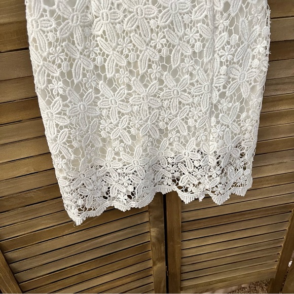 Sabo Skirt High Neck Crochet Lace Mini Dress Size Small Off White - Picture 5 of 14